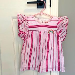 Cat & Jack girls striped short sleeve summer top